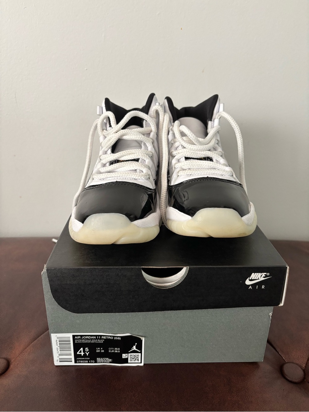 Nike Kids Black and White Air Jordan 11 Sneakers